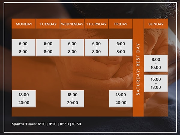 Class schedule | 10x Ashtanga Mysore Style per week