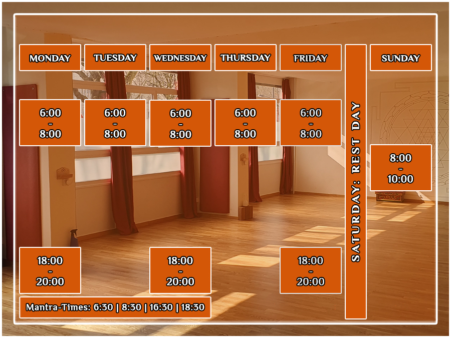 COURSE SCHEDULE | ASHTANGA YOGA RAUM FRANKFURT COURSE SCHEDULE | 9x Ashtanga Mysore Style per week