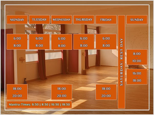 Class schedule | 10x Ashtanga Mysore Style per week